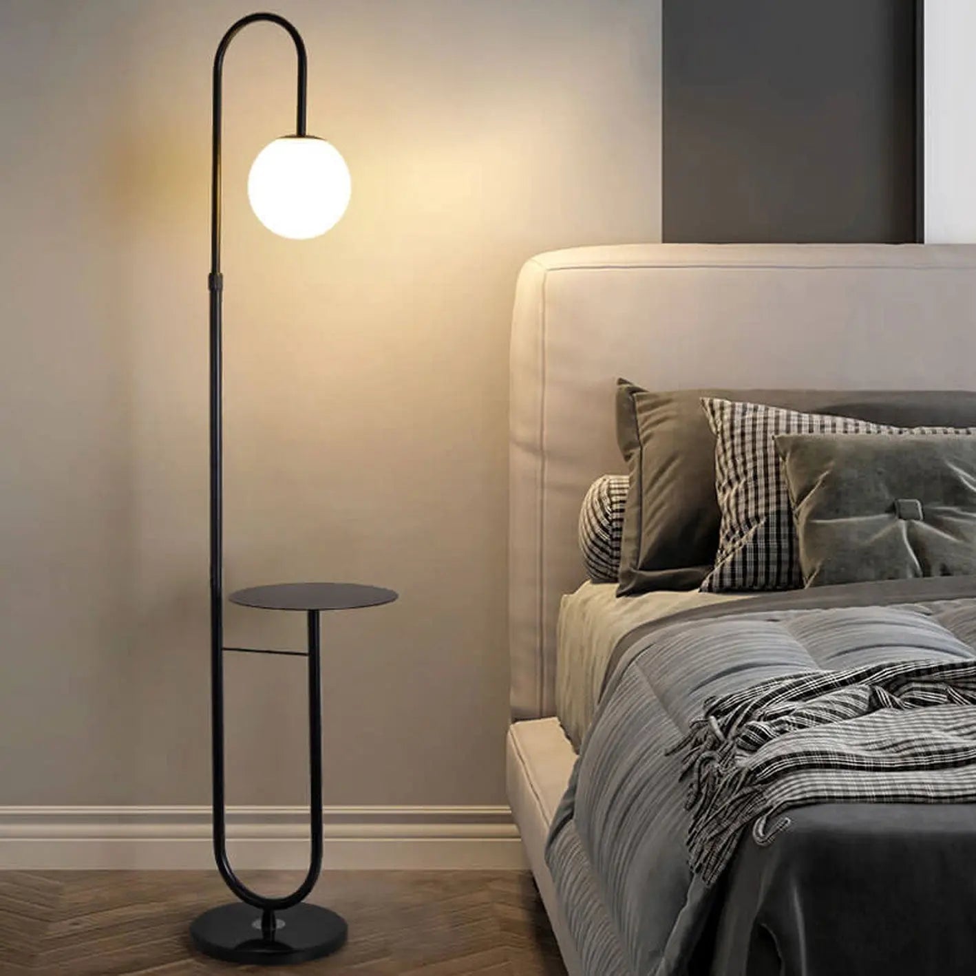 Nordic - Minimalist LED Floor Lamp with Iron Table