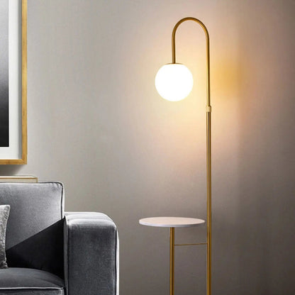 Nordic - Minimalist LED Floor Lamp with Iron Table