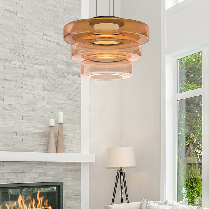 Nirvana - Glass pendant lamp in Bauhaus style